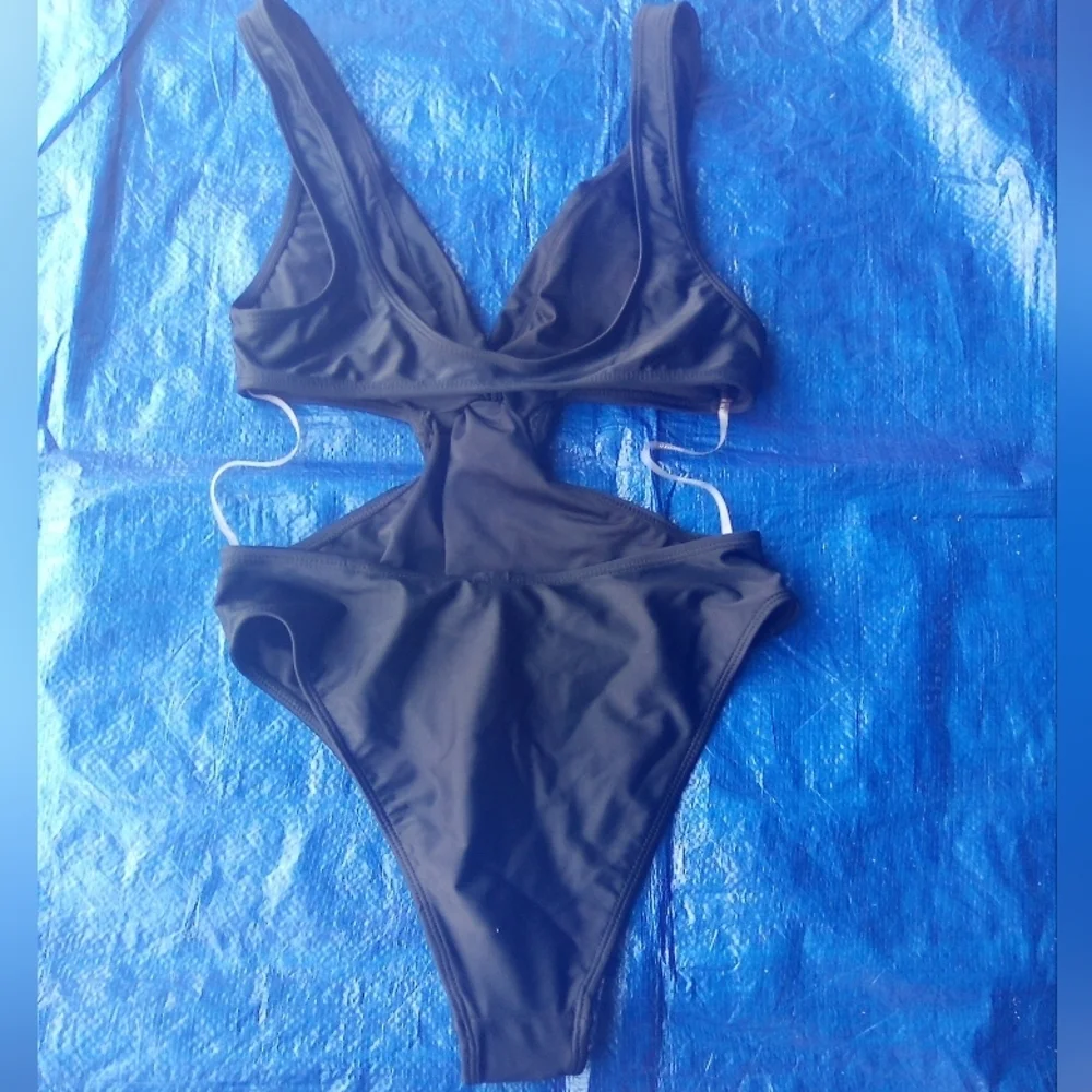 Forever 21 Black One Piece Swimsuit with Cutout Design